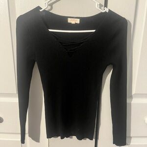 Black long sleeve top size small